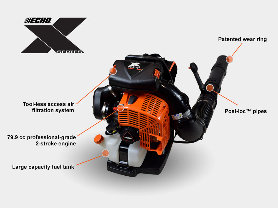 ECHO PB‑9010H – X Series 79.9cc Backpack Blower | 48N Blowing Force